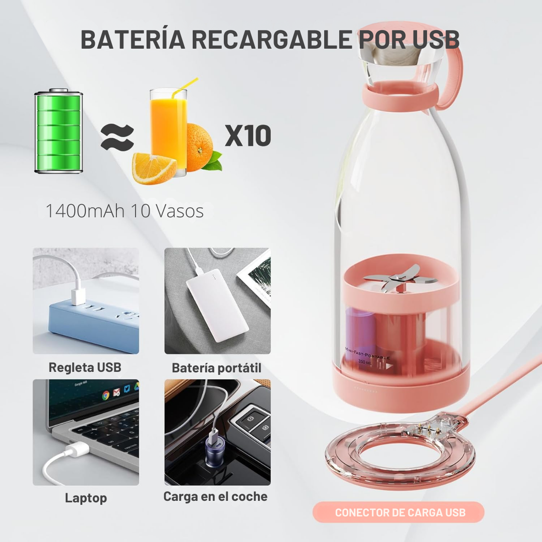 Mini Batidora Portátil Recargable USB